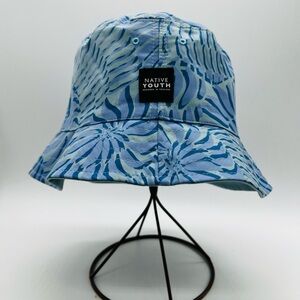 Native Youth Blue Patterned Kid’s Bucket Hat Size M/L